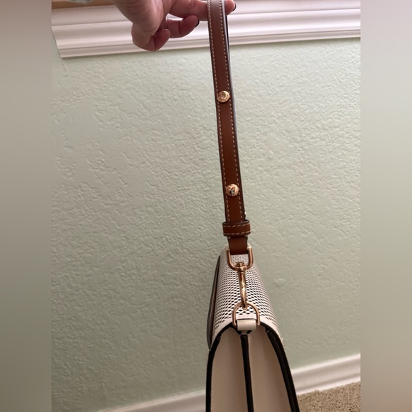 Tory Burch Black and White Perforated Bag - Picture 6 of 7